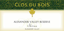 1998 Clos du Bois Alexander Valley Reserve Shiraz